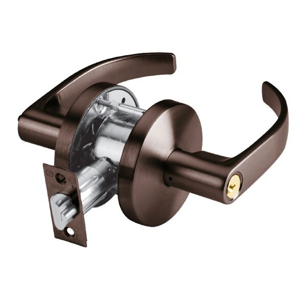 Dorma Grade 2 Cylindrical Lock, 53-Entry, LC-Lever, C-Rose, Oil Rubbed Dark Bronze, 2-3/4 Inch Backset,  - C553-D-LCC-613