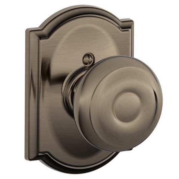 Schlage Antique Pewter Dummy Knob Lockset, Georgian/Camelot - F170 GEO 620 CAM