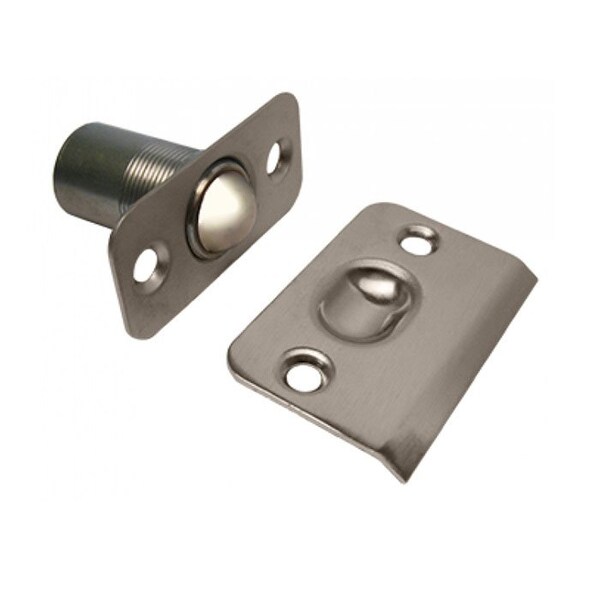 Cal-Royal Solid Brass Adjustable Ball Catch, 1 x 2-1/8, 1/4 Radius Latch Face, 1-3/8 x 2-1/8 Round - SBBC58-15