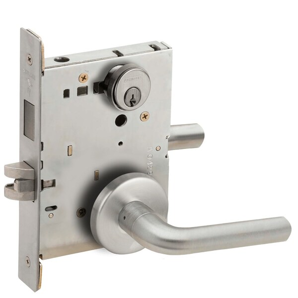 Schlage Corridor Mortise Lock with Deadbolt, 02B Design, Satin Chrome - L9456P 02B 626