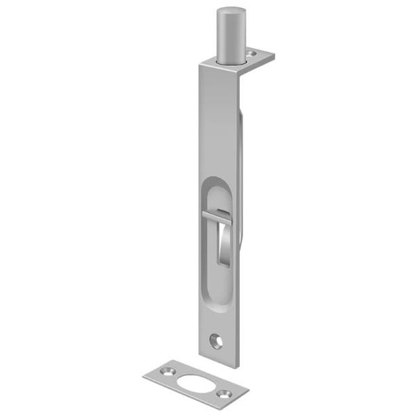Deltana Flush Bolt, Heavy Duty, Stainless Steel Satin Stainless Steel 6" - 6FBS32D