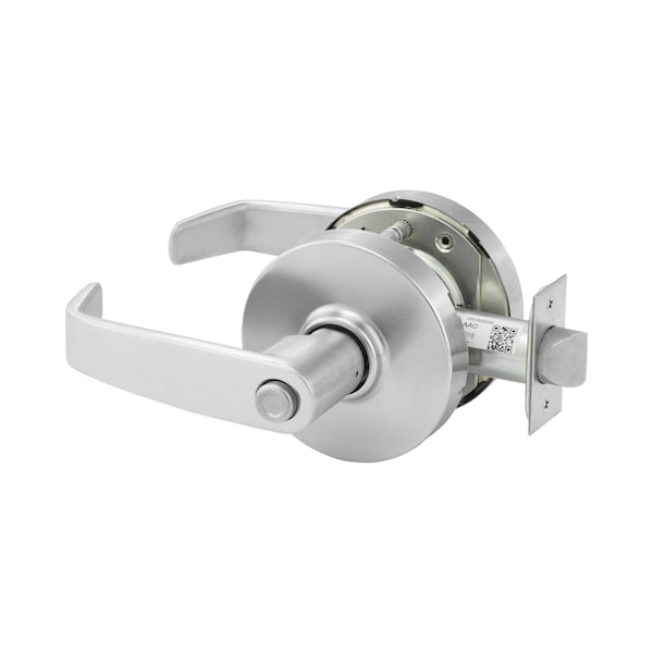 Sargent Privacy F76A Cylindrical Lever Lock Grade 1 with L Lever and L Rose with ASA Strike Satin - 10XU65LL26D