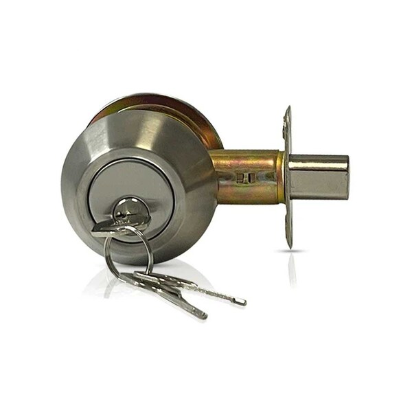 Ecs Hardware Durable Double Cylinder Deadbolt Lock, Stainless Steel, Grade 3 SC1/KW1 - ECSH-RDB302-SS-KW1