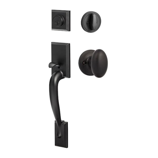 Sure-Loc Hardware Sure-Loc Hardware Madison Handleset, Arapaho Handleset Trim, Flat Black - MA507-AR FBL