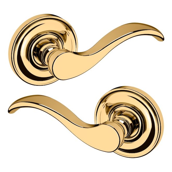 Baldwin Passage Door Levers Lifetime Brass - 5455V.003.PASS