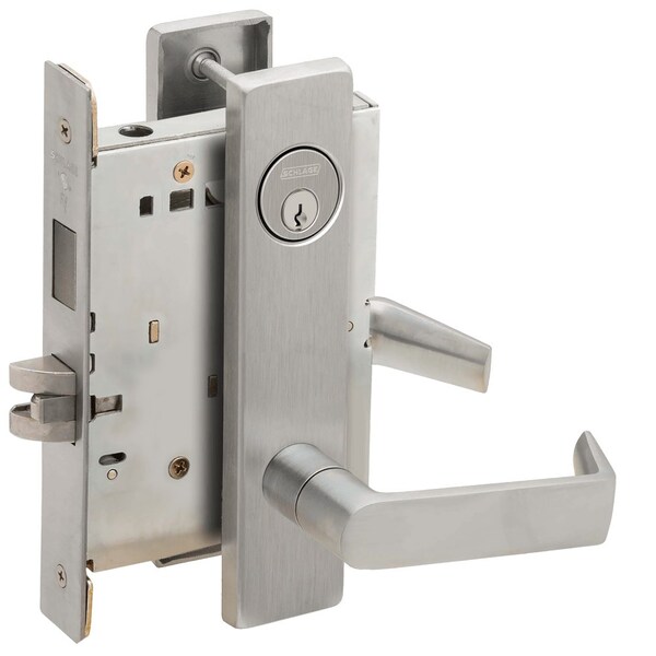 Schlage Corridor Mortise Lock with Deadbolt, 06L Design, Satin Stainless Steel - L9456P 06L 630