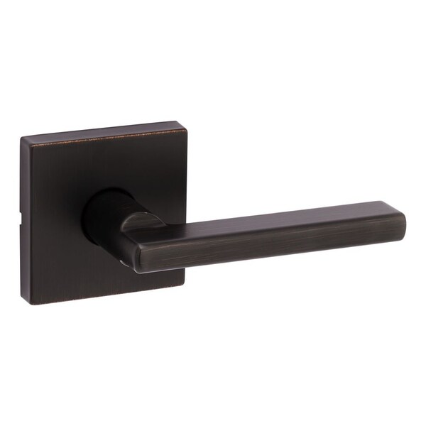 Kwikset Halifax Lever with Square Rose Passage Door Lock with 6AL Latch, RCS Strike Venetian Bronze Finish - 720HFLSQT-11P