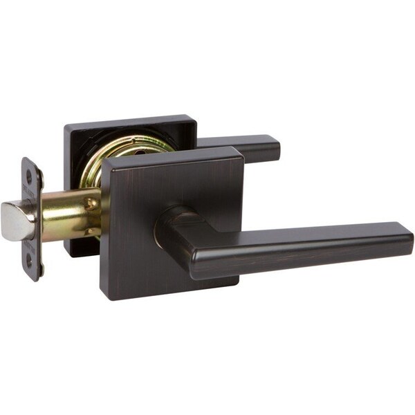 Delaney Hardware Tuscany Bronze Vida Hall/Closet Door Handle with Square Backplate - 353517