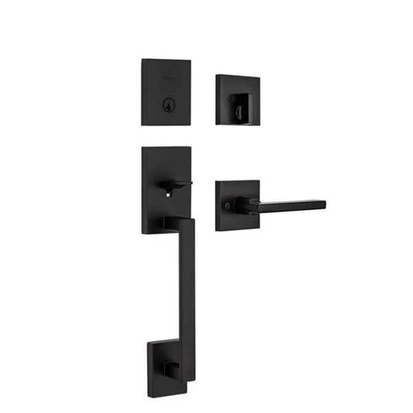 Kwikset Kwikset: San Clemente Handleset Matte Black Finish - KWS-818SCEXHFL-SQT-514-SMT-CP