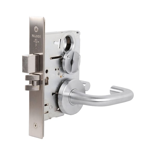 Falcon Storeroom Mortise Lock, Less Cylinder, Sutro Lever, Gala Rose, Satin Chrome - MA581L SG 626