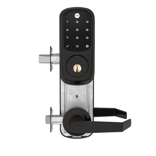 Yale Real Living Assure Lock Touchscreen Valdosta Interconnected Lockset and Deadbolt with 5-1/2" Center to Center wi - YRC226ZW2VL510BP