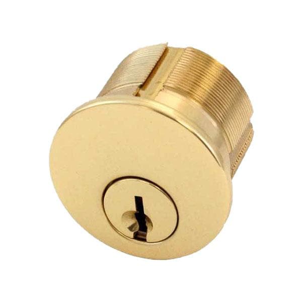 Gms GMS:GMS 1-1/8" Mortise Cyl - Brass - Kwikset - GMS-M118-KW-3-ST-A2