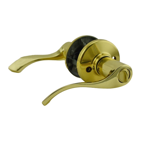 Kwikset Balboa Lever Entry Door Lock SmartKey with New Chassis and 6AL Latch, RCS Strike Bright Brass Finish - 405BL-3S