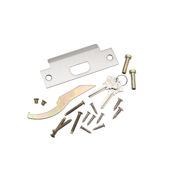 Trans Atlantic Co. LSV Saturn Brushed Chrome Grade 2 Commercial Cylindrical Entry Door Handle with 700 Series Single Cylinder Deadbolt Pack - DL-LSV53DB751-US26D