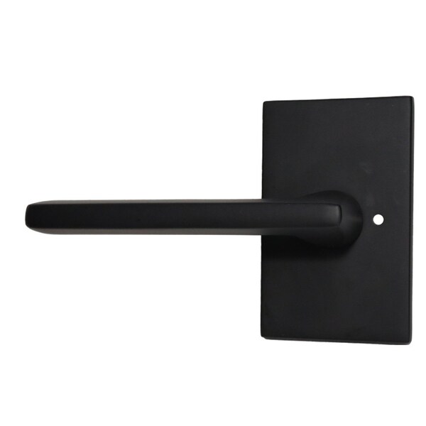 Emtek Helios Lever Left Hand 2-3/8 in Backset w/Radius Latch Strike Privacy for 1-1/4 in to 2 in Door - 5212HLOUS19LH.RLS