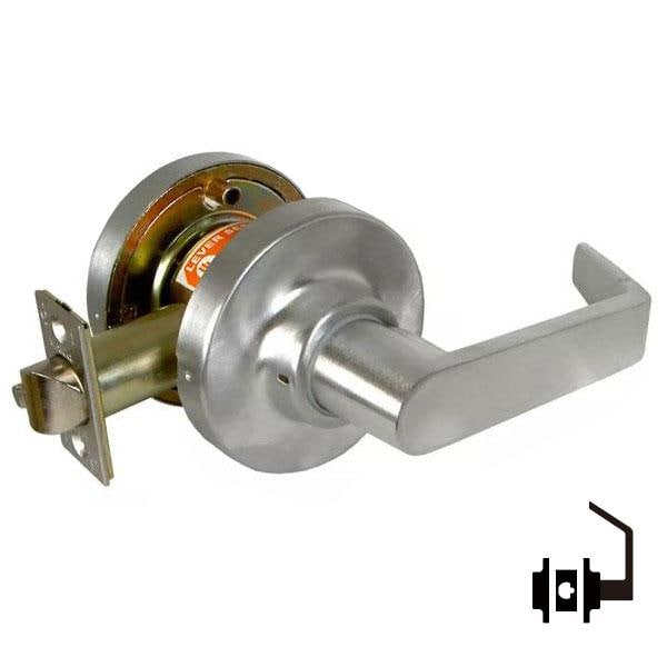Marks Door Lock Leverset, Cylindrical, American Lever, 2-3/4" Backset, 9/16" Throw, ANSI F11, Satin - MRK-195NB-26D