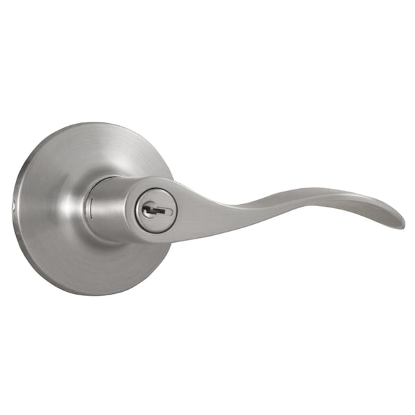 Weslock New Haven Entry Lock Adjustable Latch and Full Lip Strike Satin Nickel - 00240XNXNFR22