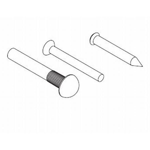 Kwikset Handleset Sex Nut Set And Wood Screw, Bright Polished Chrome - 88322-26