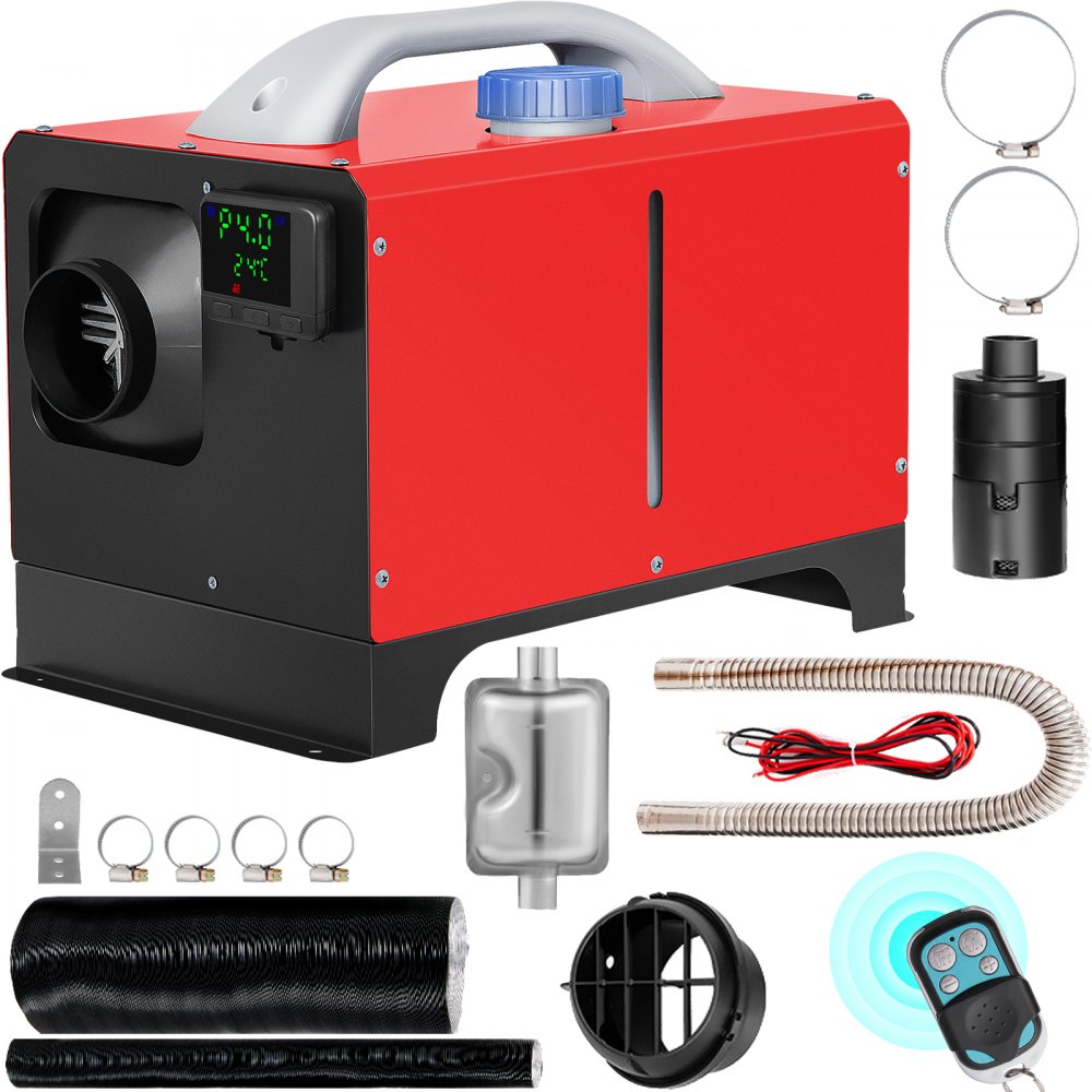 VEVOR Diesel Air Heater All in One, 8KW Diesel Heater 12V, Fast Heating, Diesel Parking Heater with Black LCD & Remote Control for RV Truck, Boat, Bus, Trailer and Motorhomes - ZCJRQXHK8KWXKHYJ1V0
