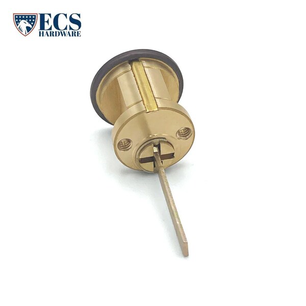 Ecs Hardware Durable Prem Rim Cylinder, 1-1/8 in, Keyed Alike, Schlage SC1 Keyway, US10B, Dark Oxidized Satin Bronze - ECSH-RC01-10B-SC1-KA5