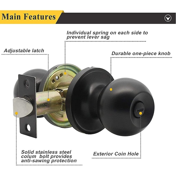 American Imaginations 3-in. W Door Lock_ - AI-36317