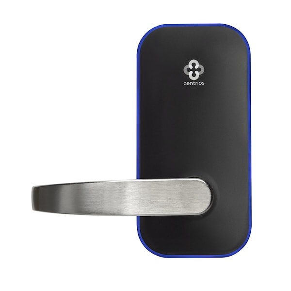 Centrios Grade 1 Smart Bluetooth Cylindrical Lock, Less Keypad, Pacific Beach Lever, Non-Keyed, Satin Chrome - CEB102-PB-626
