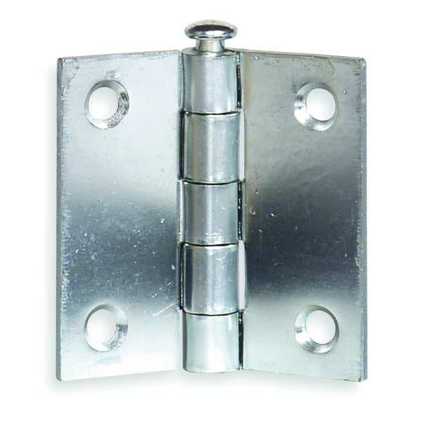 Zoro Select Door and Butt Hinge, Steel, Full Mortise Mounting, 1 in Leaf W x 2 in Leaf H, zinc plated - 4PA58