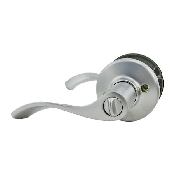 Kwikset Balboa Lever Entry Door Lock SmartKey with New Chassis and 6AL Latch, RCS Strike Satin Chrome Finish - 405BL-26DS