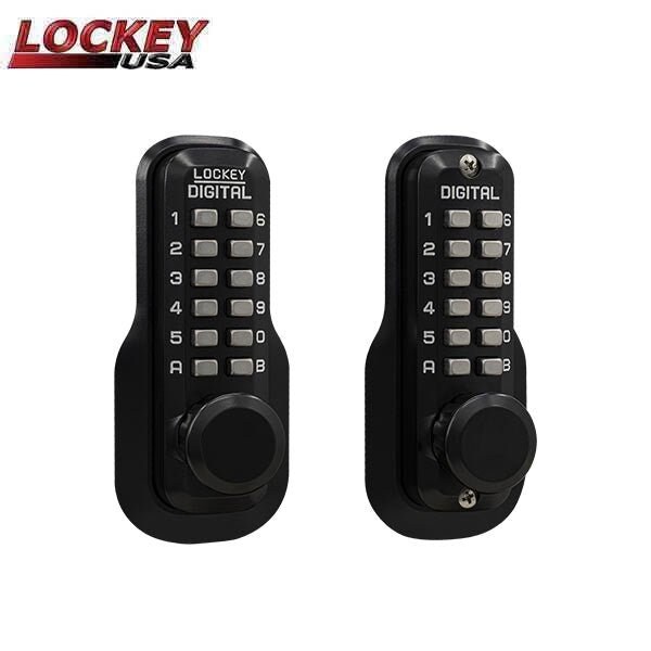 Lockey M230-DC - Mechanical Keyless Double Combination Deadlocking Spring Latch - Jet Black - LK-M230-DC-JB