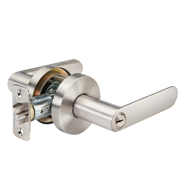 Yale Real Living YH Collection Kincaid Lever with Flat Round Rose Keyed Entry Lock with Kwikset Keyway US15 (619) Sat - YR71KCFR619