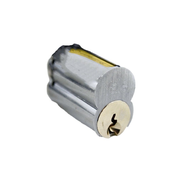 Yale Commercial Large Format IC 6 Pin Cylinder with E1R Para Keyway US26D (626) Satin Chrome Finish - 1210E1R626