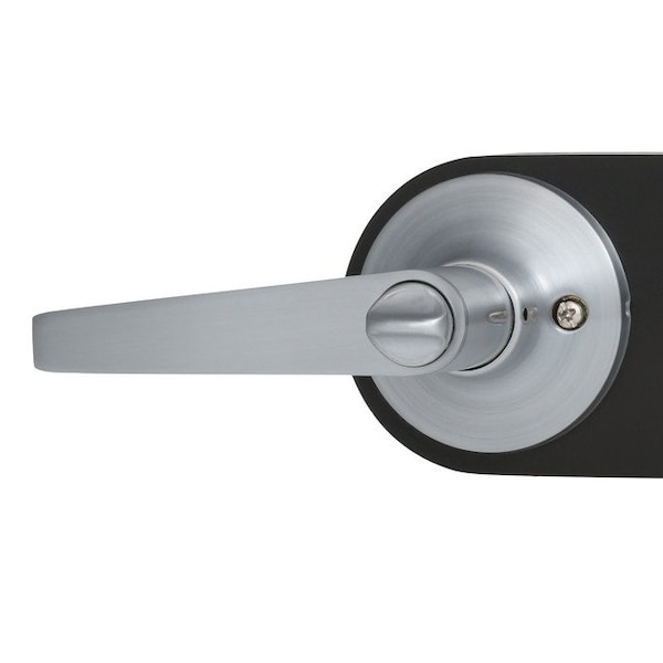 Global Door Controls Franklin Collection Modern Brushed Chrome Privacy Bed/Bath Door Handle with Lock - GLS40SFRA-626