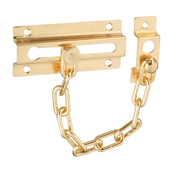 National Hardware National Hardware 4 in. L Bright Brass Steel Door Chain Lock - N183-590