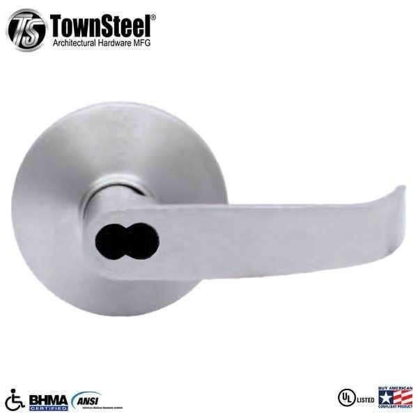 Townsteel F09 Storeroom, Night Latch, Key Retracts Latch Bolt, for Concealed V/R Exit Device, Lever Prepped fo - TNS-ED8900LQ-09-C-SLFIC-626