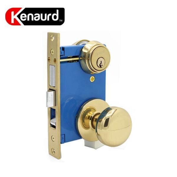 Kenaurd Kenaurd:Double Mortise Lockset Gold (Knob) - SC1 - KMLD02-PB-SC1-LH