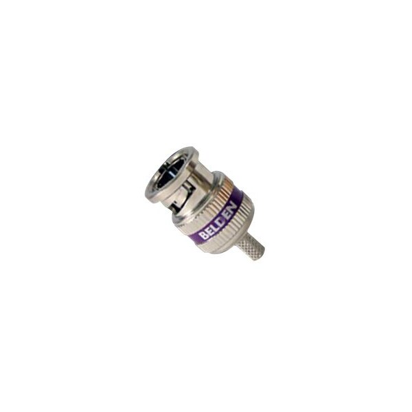 Belden 22-24 AWG BNC HD CONN 3-PC, COMPRESSION POL. NICKEL PURPLE, 75 OHM ROHS - 1855ABHD3