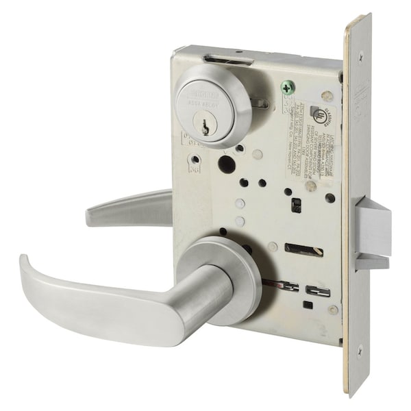 Sargent Grade 1 Classroom Mortise Lock, P - Lever, LN - Rose, Field Reversible, Conventional Cylinder, ASA S - 8237 LNP 32D