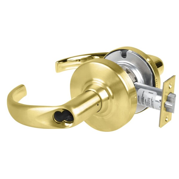 Schlage Grade 1 Storeroom Lock, Sparta Lever, Schlage FSIC Prep Less Core, Satin Brass Finish, Non-Handed - ND80JD SPA 606