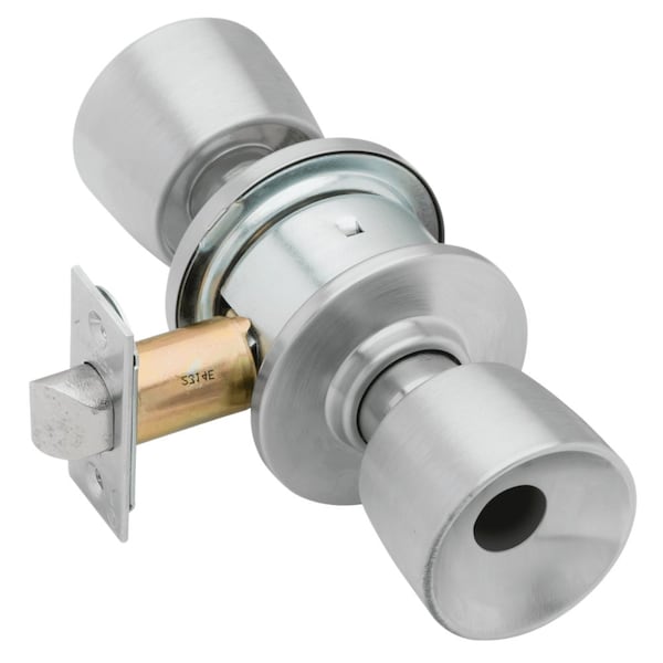 Schlage Grade 2 Classroom Cylindrical Lock, Tulip Knob, Conventional Less Cylinder, Satin Chrome Finish - A70LD TUL 626