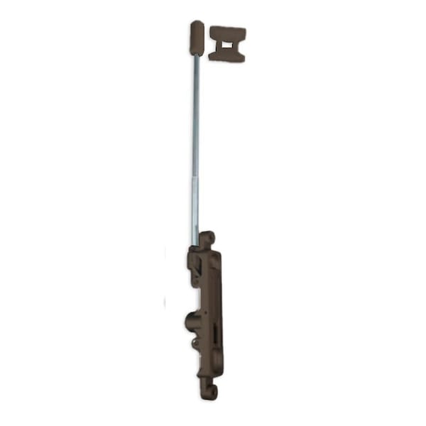 International Door Closers Flush Bolt, Positive U Joint Actuator with 5/8 Throw, 1/8 Offset with 7/8 Backset, Square End,  - FB-1202-DU