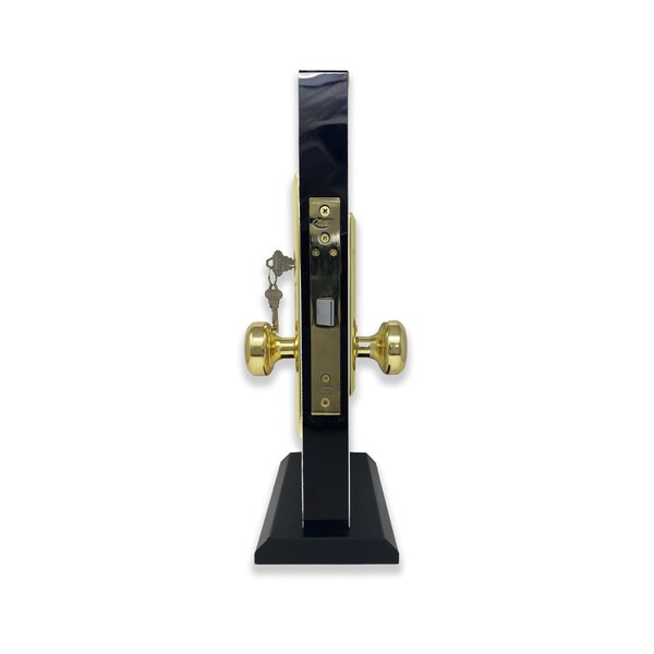 Premier Lock Brass Vestibule Mortise Entry Left Hand Lock Set with 2.5 in. Backset and 2 SC1 Keys - ML01R