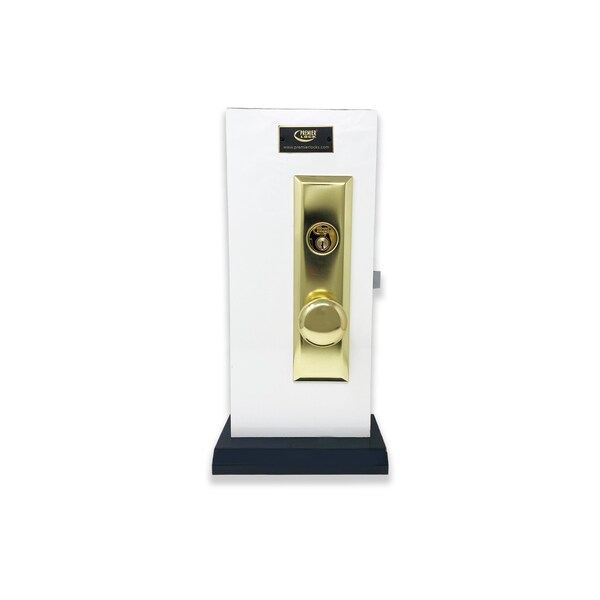 Premier Lock Brass Vestibule Mortise Entry Left Hand Lock Set with 2.5 in. Backset and 2 SC1 Keys - ML01R