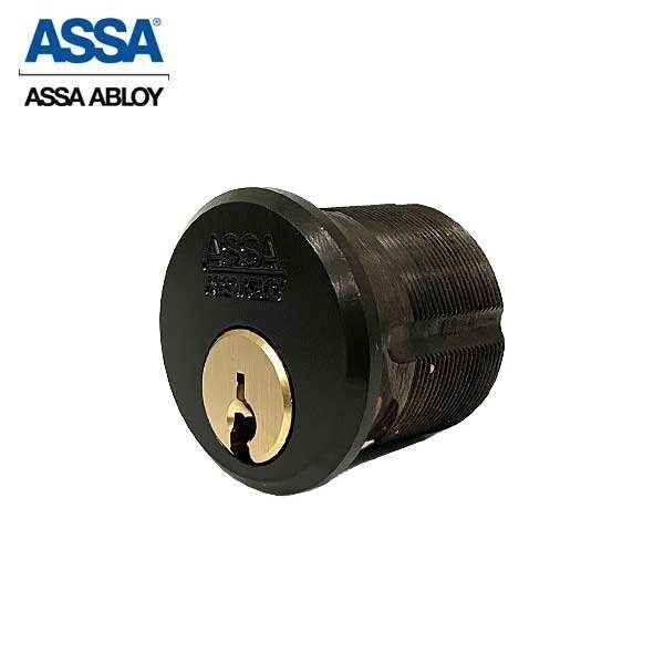 Assa Abloy 1-1/8" Maximum+ Restricted Mortise Cylinder AR Cam KD Dark Oxidized Bronze Finish - ASS-R2851-1-624-COMP-KD-0A7