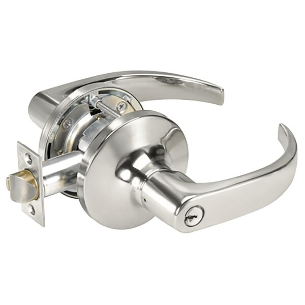 Yale Grade 1 Entry Cylindrical Lock, Pacific Beach Lever, Conventional Cylinder, Bright Chrome Finish - PB5404LN 625
