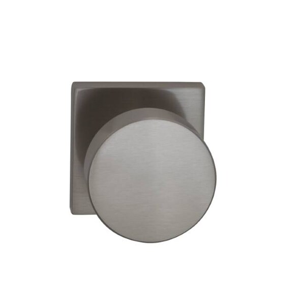 Omnia Square Rose Priv Knob 2-3/8" BS Full Lip Strike Satin Nickel 935 - 935SQ/238F.PR15