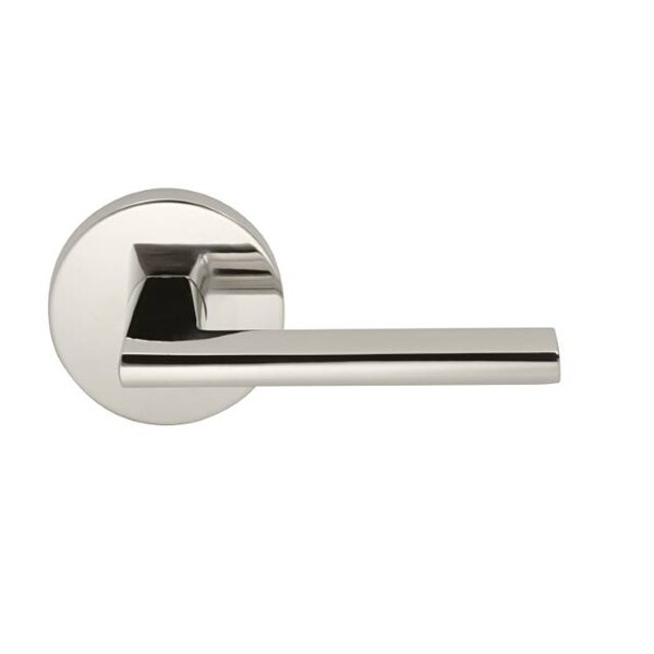 Omnia Modern Rose Privacy Lever 2-3/8" Backset, T Strike Bright Nickel 925 - 925MD/238T.PR14