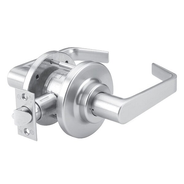 Dorma Grade 2 Cylindrical Lock, 10-Passage/Closet, LR-Lever, E-Stepped Rose, Satin Chrome, 2-3/4 Inch - CL710-LRE-626