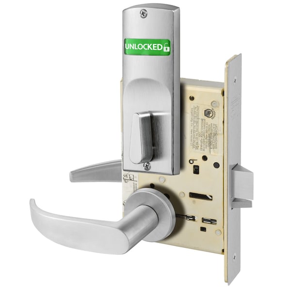 Sargent Grade 1 Entrance or Office Mortise Lock, Conventional Cylinder, P Lever, LN Rose, Indicator with Tex - V01-8205 LNP 26D