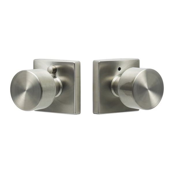 Sure-Loc Hardware Sure-Loc Hardware Bergen Square Privacy Knobset, Satin Stainless - BG102-SQ 32D