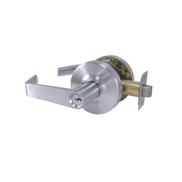 Design Hardware Grade 1 Cylindrical Lock, 84-Classroom, F-Flat Lever, Round Rose, Satin Chrome, 2-3/4 Inch Backset,  - DH-X-84-F-26D
